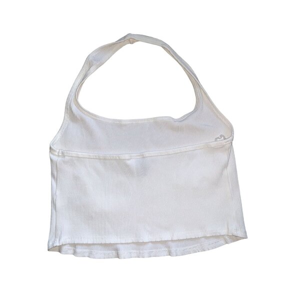 Wild Fable Junior Teens White Sleeveless Ribbed Halter Crop Top Size XS - Picture 7 of 9